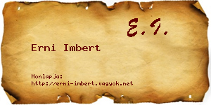 Erni Imbert névjegykártya